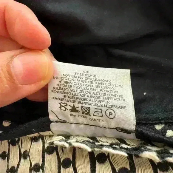 Tory Burch Polka Dot Cropped Pants Cotton Blend Blue White Women Size 8 - Picture 6 of 8